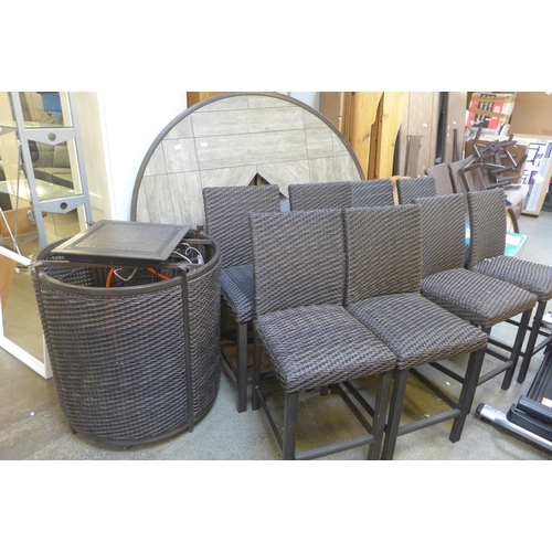 1576 - A Mckenzy 9 piece High Dining Fire Chat Set, original RRP £1791.66 +VAT (4188-24) *This lot is subje... 