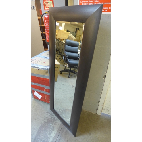 1580 - A darkwood framed hall mirror