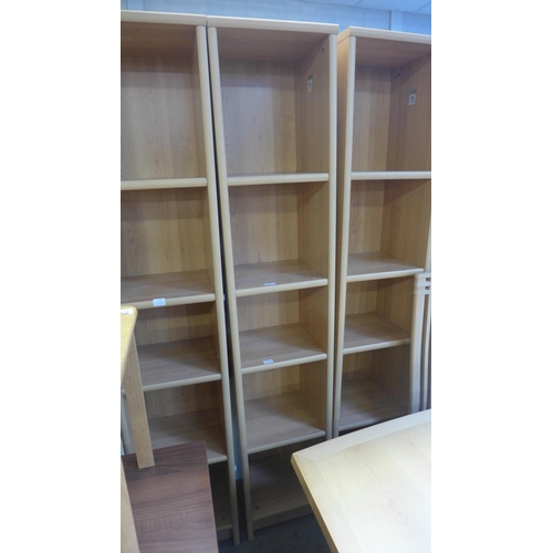 1604 - A birch effect six section bookcase