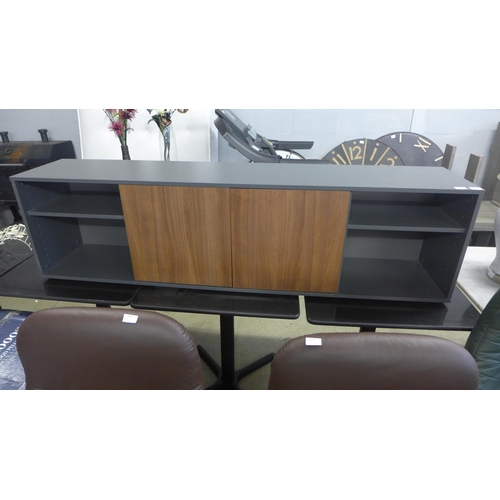 1614 - A grey and wood effect TV/media unit