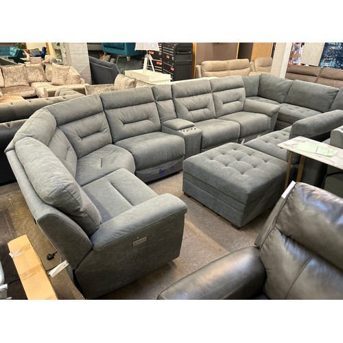 1350 - A Justin grey sectional reclining sofa, original RRP £1499.99 +VAT (4188-21) *This lot is subject to... 