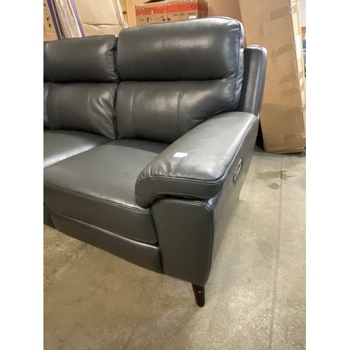 1520 - A Grace grey leather corner power recliner sofa, original RRP £1583.33 + VAT (4189-27) *This lot is ... 