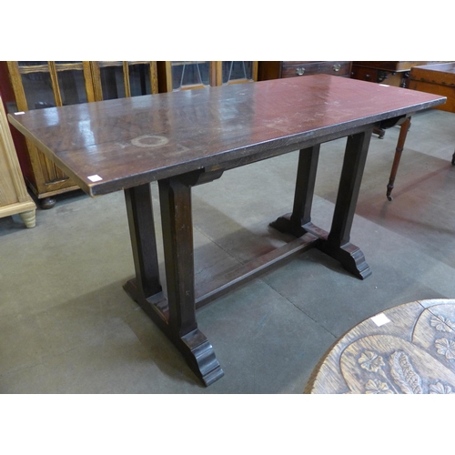 109 - An Arts and Crafts oak refectory table