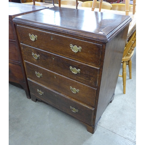 126 - A George III oak chest of drawers