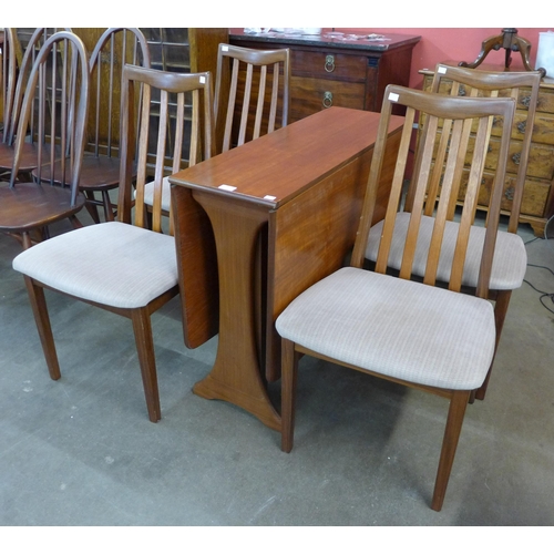 14 - A G-Plan Fresco teak drop-leaf table and four chairs