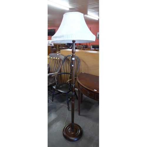 161 - A beech standard lamp