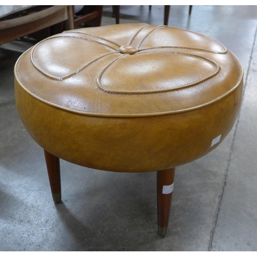 18 - A Miss Muffet tan leather stool