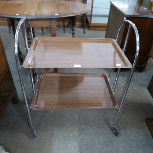 188 - A mid 20th Century chrome folding trolley