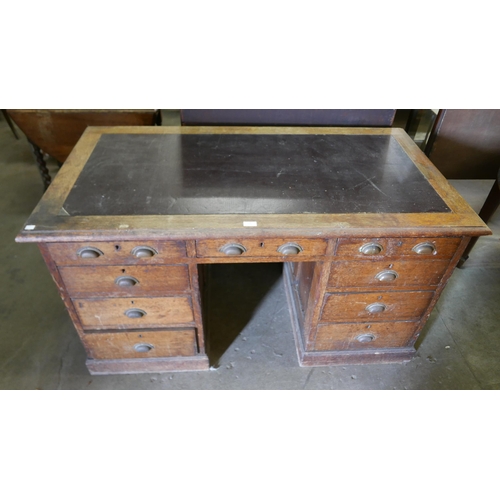 234 - A Victorian oak desk