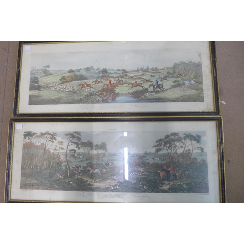 309 - A set of four hunting scene prints, framed