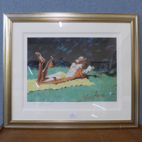 316 - A signed limited edition Rolf Harris print, Just A Perfect Day, no.173/195, framed