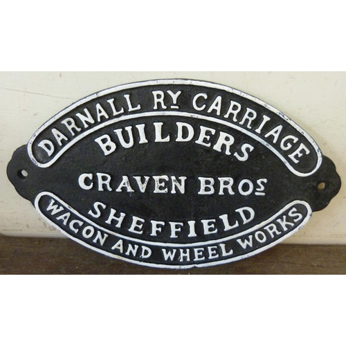 380 - A painted cast iron Craven Bros. advertising sign