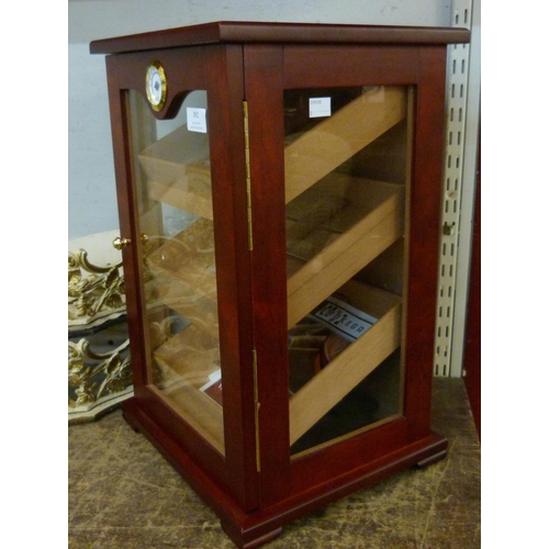 391 - A mahogany humidor cigar cabinet