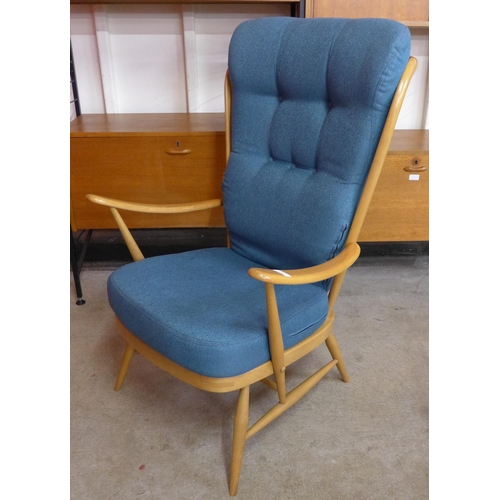 4 - An Ercol Evergreen Blonde beech armchair