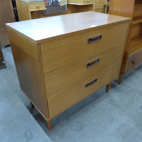 48 - A teak chest of drawers