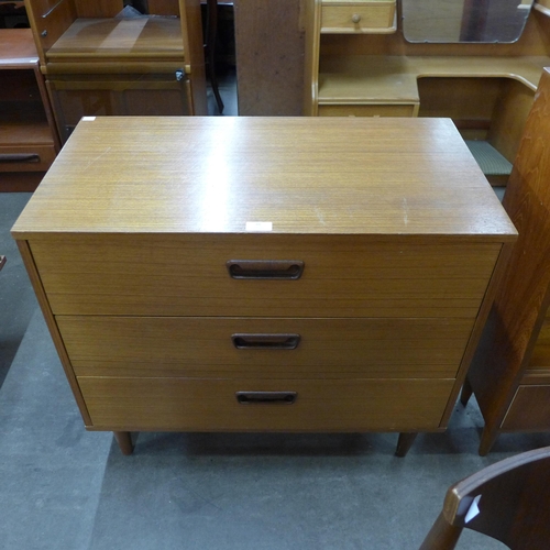 48 - A teak chest of drawers