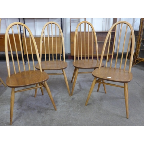 5 - A set of four Ercol Blonde elm and beech Quaker chairs