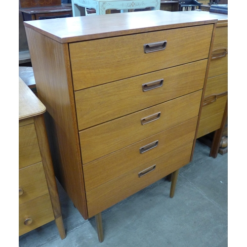 62 - A teak chest of drawers