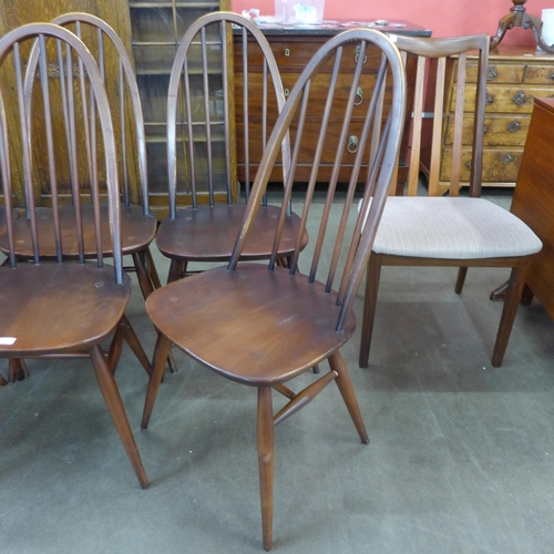 8 - A set of six Ercol Golden Dawn elm and beech Quaker chairs