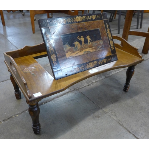 85 - An early 20th Century Italian Sorrento ware inlaid olivewood invalid tray table