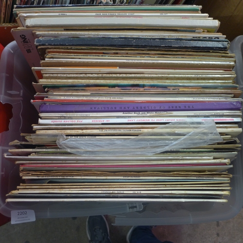 2202 - A large amount of approximately 400-500 LPs including rock, pop, classical, country, Motown and swin... 