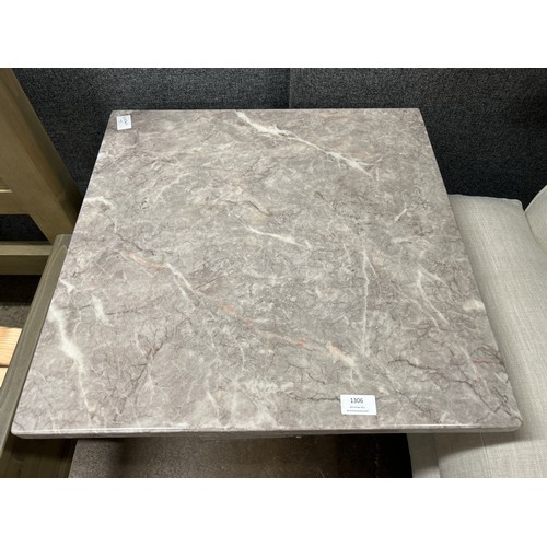 1306 - A grey marble effect lamp table