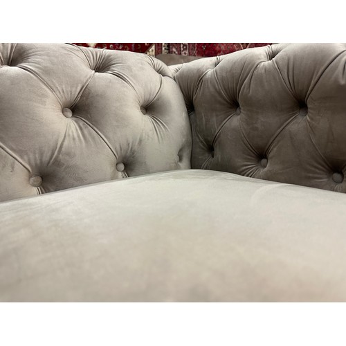 1510 - A Fenzi brushed gold velvet three seater sofa, two seater sofa and armchair * This lot is subject to... 