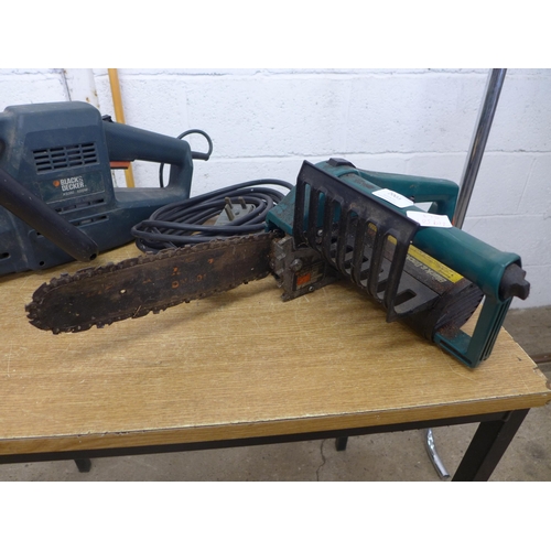 2003 - A Black & Decker DN801 electric chainsaw and a Black and Decker (k5380 )1020e rip saw