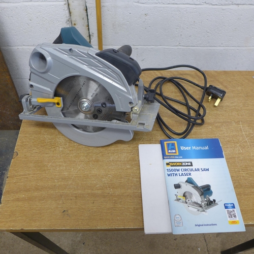 2011 - A Workzone 1500w 240v circular saw in box