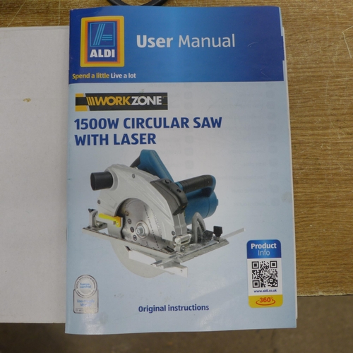 2011 - A Workzone 1500w 240v circular saw in box