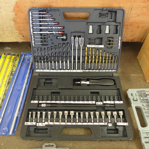 2025 - A box containing a large amount of drill bit sets