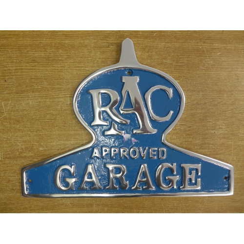 2075 - An aluminium RAC plaque * this lot is subject to VAT