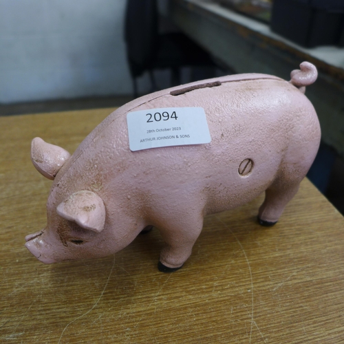 2094 - Three pig banks * this lot is subject to VAT