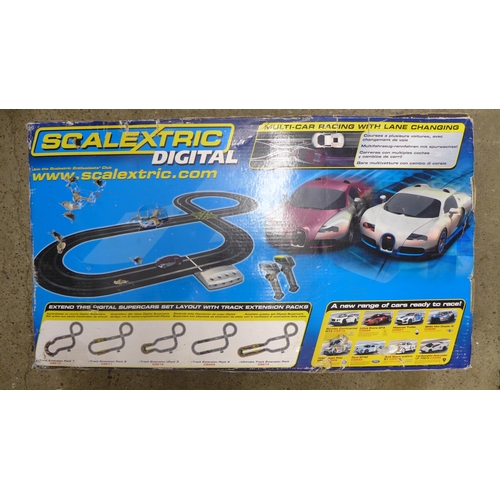 2123 - A Scalextric digital set; Bugatti digital Super Cars