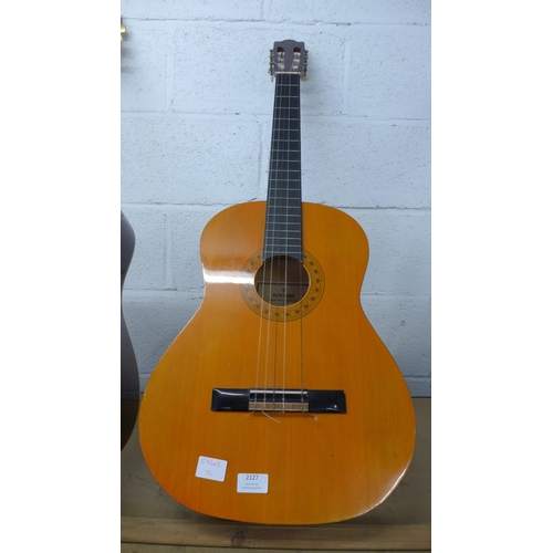 2127 - 2 Acoustic guitars; Nash NA130 with damaged neck and a Honer MC-05