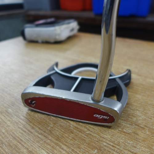 2152 - A Taylor made, Rossa Monza spider putter with Super Stroke grip and head cover