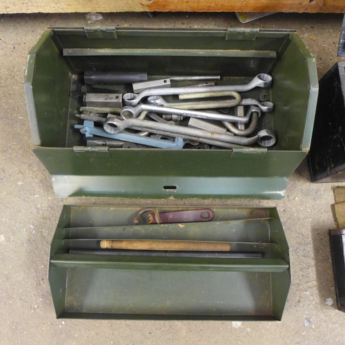 2174 - Two toolboxes of mainly spanners