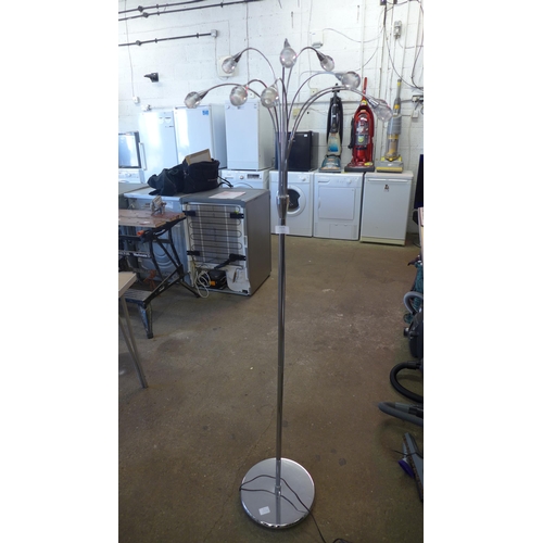 2176 - A chrome standing lamp