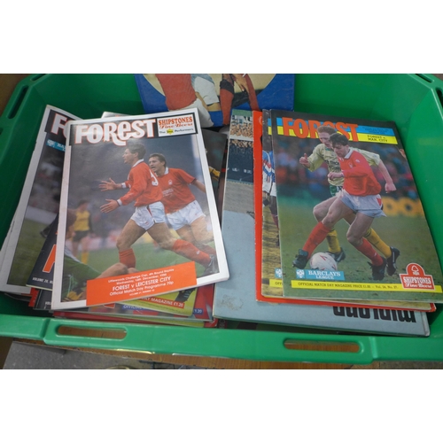 2199 - A box of Nottingham Forest football programs