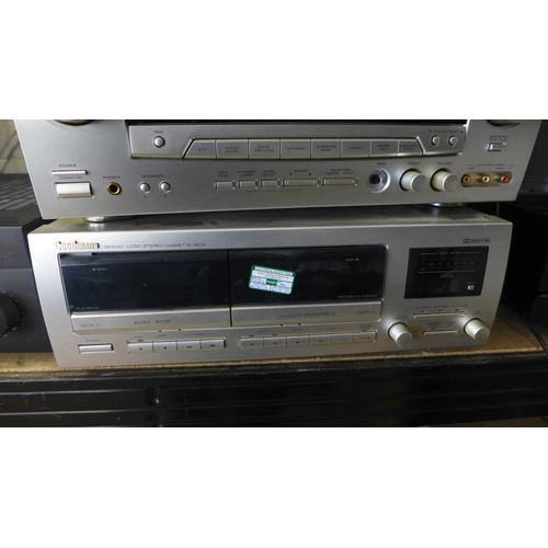 2229 - A Goodmans GSApro20 AV digital surround receiver and a Goodmans GSW20 Logic stereo cassette deck