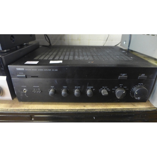 2230 - Yamaha stereo equipment; Natural Sound stereo amp AX-490, Natural Sound receiver RX-V767, a Natural ... 