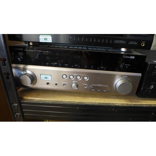 2230 - Yamaha stereo equipment; Natural Sound stereo amp AX-490, Natural Sound receiver RX-V767, a Natural ... 