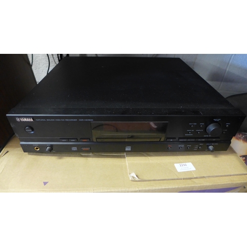 2232 - A Yamaha CDR-HD 1500-CD HDD recorder and player in box