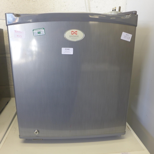 2246 - A Daewoo counter top fridge with ice box