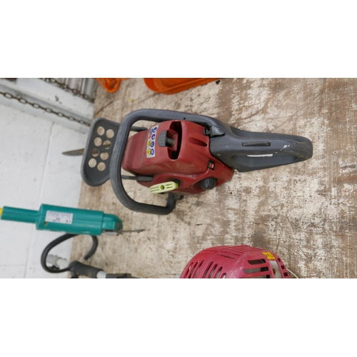 2278 - A chainsaw, a Bosch 52 ASG lopper and a Sovereign multi tool body