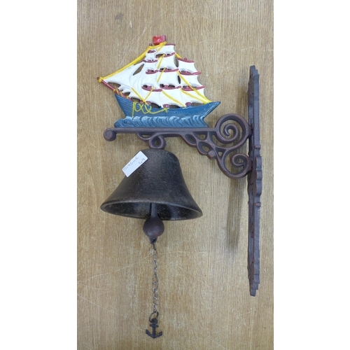 2129 - A sail boat bell * this lot is subject to VAT