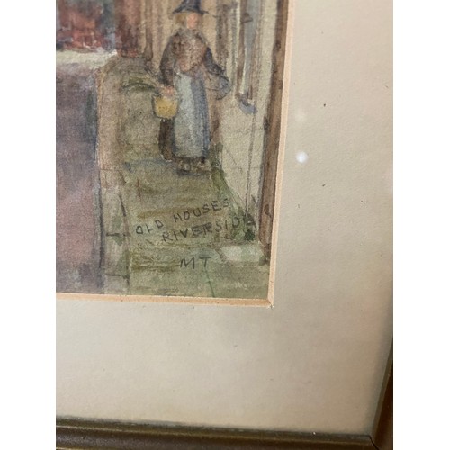 361 - Assorted prints, paintings, black and gilt wall clock and two mantel clocks