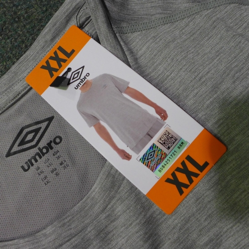 3028 - Quantity of men's grey Umbro Tee's, mixed size. *This lot is subject to VAT