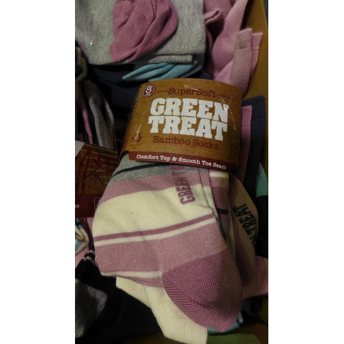 3046 - Assorted women's Green Treat bamboo socks, mixed sizes. *This lot is subject to VAT