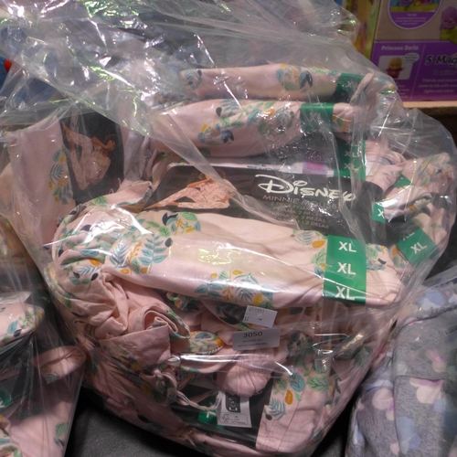 3050 - Quantity of women's pink Disney PJ's, various sizes. *This lot is subject to VAT